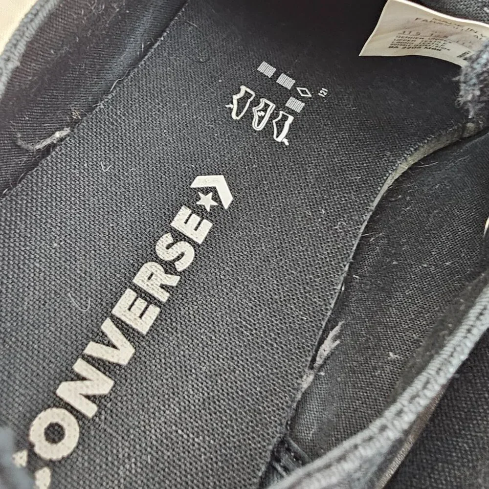 Converse Chuck Taylor All Star Low Top Canvas Sneakers Black Monochrome M5039 - Picture 8 of 10